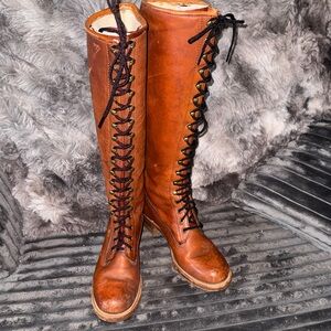 True vintage black label Frye campus boots 1970s 5 1/2